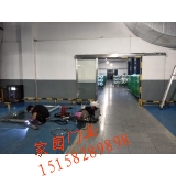 Installation of stainless steel automatic induction glass door with frame in Shaoxing, Binhai
